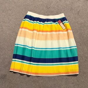 Merona Colorful Striped Pleated Skirt